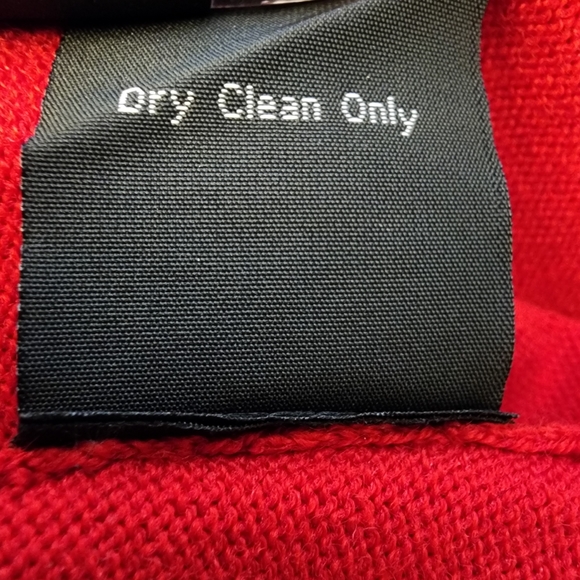 Red wool silk bow sweater size small - J.Peterman - Picture 5 of 5